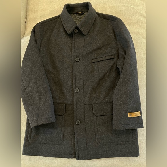 mario valene Made in Italy Thick Soft Double Faced Cashmere Blend Car Coat SZ 44 - Picture 1 of 9